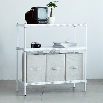 AMOS 超穩耐重鐵力士置物架 91 x 46 x 90cm 白色 DIY組裝收納架  3層