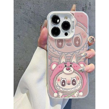 適用蘋果15promax手機殼13拉布布labubu磨砂14情侶款12MINI女11casetify手機殼泡泡瑪特手機套蘋果15手機