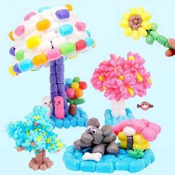 魔法玉米粒DIY手工 兒童美工 手工製作材料 幼兒園創意手工 親子DIY手工 幼稚園美勞 鍛煉手指精細 小朋友益智手工