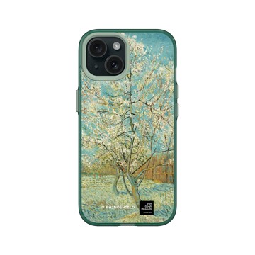 iPhone 15 Clear 憂墨綠 - Van Gogh Museum - 盛開的桃花