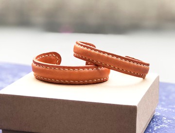 情侶手鈪 (1對裝) 皮革材料包 情侶手環 免費壓字 植鞣革 情侶裝