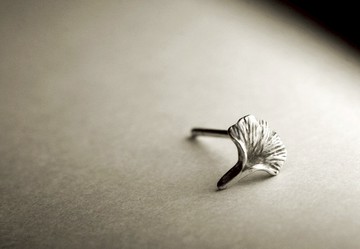 銀杏葉造型純銀耳環(單支/一對)