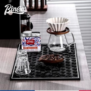 Bincoo咖啡吧臺墊桌面保護墊濾水墊防滑墊加厚工作墊收納布粉器