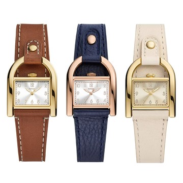 FOSSIL Harwell系列 ES5264 ES5266 ES5280 馬鞍 夜光 皮革 石英 女錶