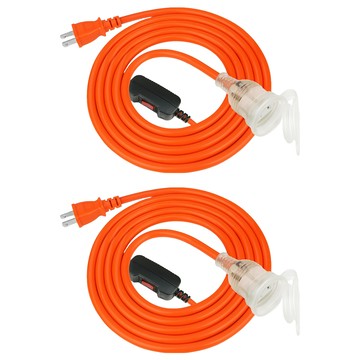 PowerSync 群加 2P 1對1帶燈防水蓋動力延長線 TPSIN1DN3100  10m  橘色  2條
