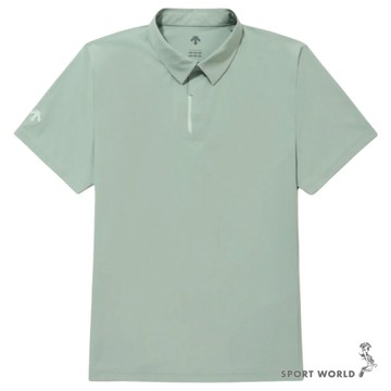 Descente 迪桑特 短袖上衣 男裝 涼感Polo衫 綠【運動世界】SR221DPS44-MINT