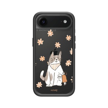 iPhone Air Mod NX -邊框背蓋組合 (相機按鈕) 黑 - 小犬工作室 The little K9s - I'm with you（貓款）