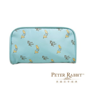 【 Peter Rabbit 比得兔】比得生活館｜英國正版授權｜ 比得兔(跑兔藍)化妝 / 收納包