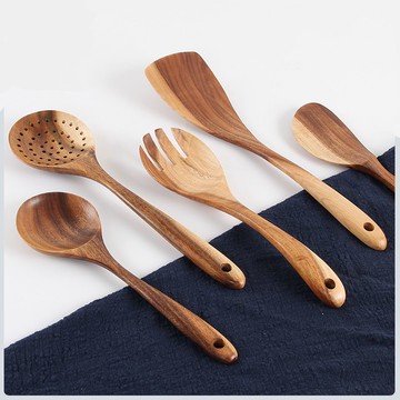 天然泰國柚木不粘鍋專用炒鍋鏟木鏟子木勺子湯勺木質烹飪原木廚具