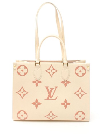 Louis Vuitton - 2020s pre-owned On-The-Go MM tote bag - women - Calf Leather - One Size - Neutrals