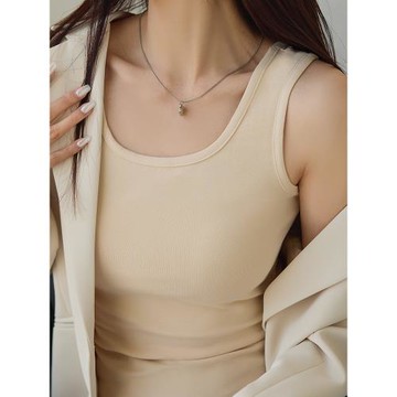 莫代爾吊帶背心女內搭春夏薄款黑色修身外穿遮副乳無袖白打底衫