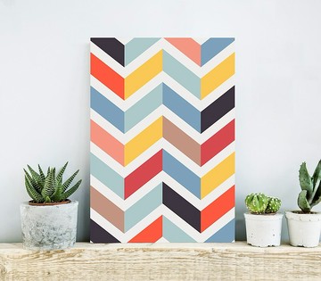 幾何海報，抽象藝術，V 形印刷