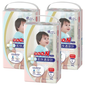 GOO.N 大王 日本製 肌快適褲型紙尿褲  L  132片
