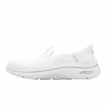 Skechers 休閒鞋 Go Walk Arch Fit 2.0 Slip-Ins 女鞋 白 銀 125338WSL