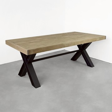 法式工業 原木交叉桌 TB007