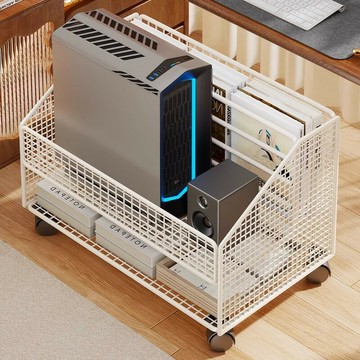 主機托架臺式電腦主機托盤底座置物架帶輪可移動機箱鐵藝放置架子ws7251