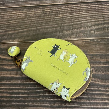 票夾貝殼零錢包  跳舞的貓咪