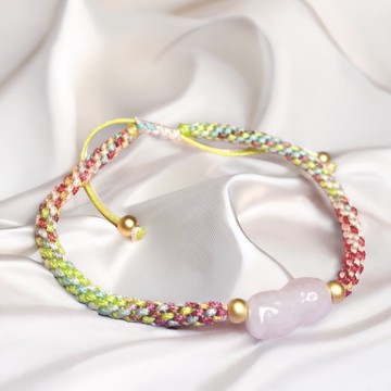 【好事花生】冰種翡翠好事花生編織手鍊 |天然緬甸玉A貨翡翠|送禮