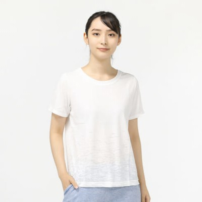 ダンスキン レディース 半袖Tシャツ HYBRID VENT TEE DC721115 JW スポーツウェア ヨガウェア ： ホワイト DANSKIN ホワイト M レディス