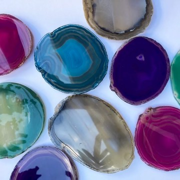 日本 amabro 彩色瑪瑙石置物盤（六色） - 綠