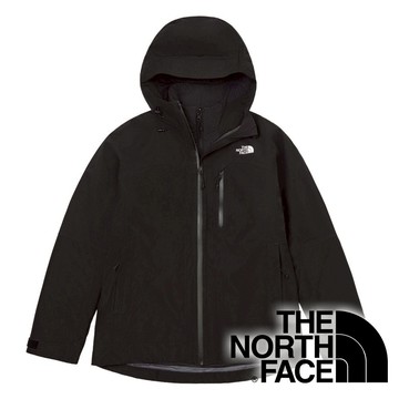 【THE NORTH FACE 美國】女Dryvent兩件式防水羽絨連帽外套FP600『黑』NF0A8ED1