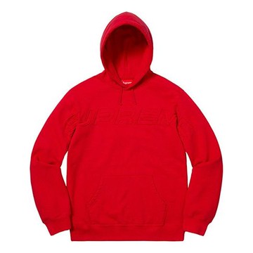 Supreme SS19 Set In Logo Hooded Sweatshirt Red Logo