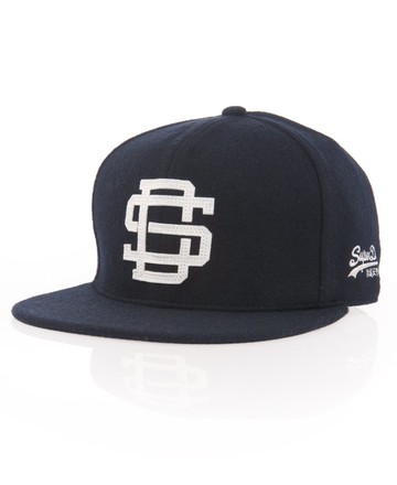 Superdry Unisex Melton Snapback cap Navy / Midnight Marl - Size: 1SIZE