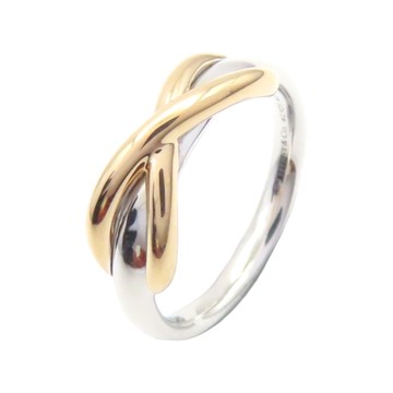 Tiffany & Co 蒂芬妮 18K玫瑰金 925純銀 Infinity 戒指 【二手名牌BRAND OFF】