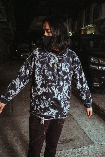 破洞圓領衛衣  100%棉