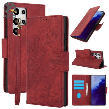 SAMSUNG XICCI 皮革翻蓋手機殼適用於三星 S25 Ultra/S25 Plus/S25/S25 Edge 手