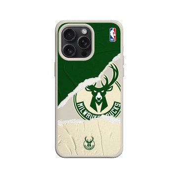 iPhone 15 Pro Max SolidX 貝殼灰 - NBA - 熱血系列-密爾瓦基公鹿 Milwaukee Bucks - Sweat and Tears