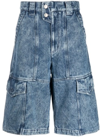 MARANT - Jemuel acid-wash wide denim shorts - men - Cotton - 32 - Blue