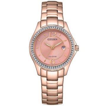 CITIZEN星辰 LADYS系列 光動能 優雅水晶腕錶 FE1252-82X