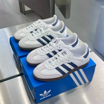 ADIDAS SAMBA OG 白深藍 復古 德訓鞋 男女同款 森巴 JH5688