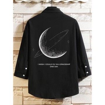 七分袖襯衫男短袖夏季潮牌穿搭高級感男裝冰絲棉麻襯衣防曬外套男