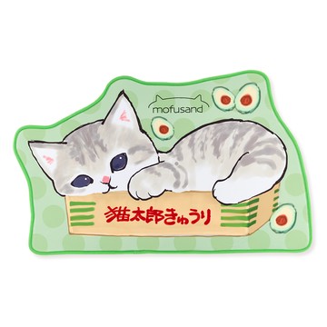 貓福珊迪 造型絨毛地墊  81 x 50 x 0.5cm  紙箱貓 綠色