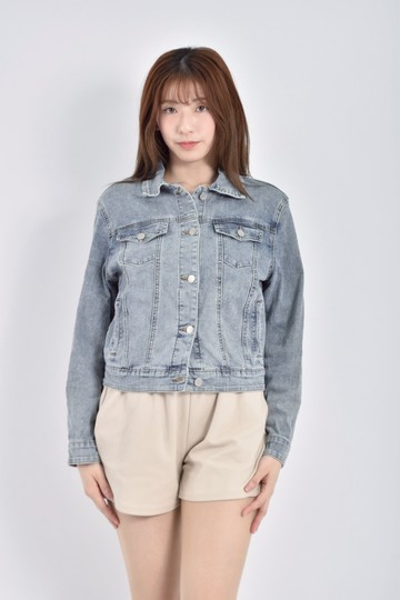 (L) urban dress質感丹寧牛仔森林刺繡藍色外套