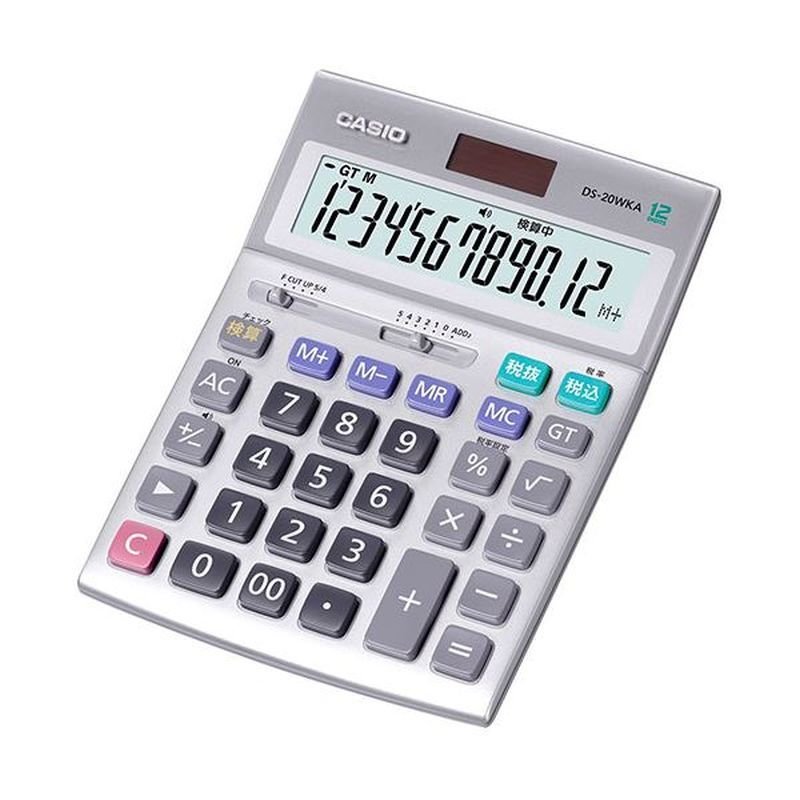 カシオ計算機 CASIO 実務電卓(検算タイプ) デスクタイプ12桁 DS-20WKA-N [▲][TP]