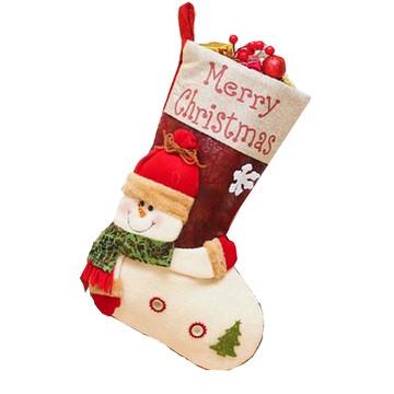 Vanibaby - 特大號聖誕襪掛飾 禮物袋(29X49cm)-雪人