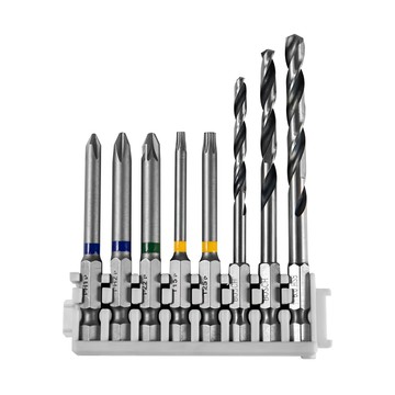 BOSCH 博世 台灣公司貨 Pick n Click 皮克力 PH/PZ/T型鐵工鑽頭/起子頭8件組 65mm  1組