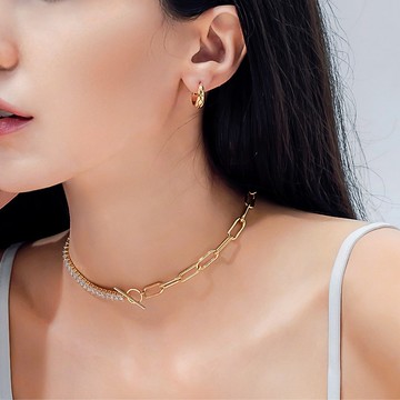 雙融頸鍊 14K注金