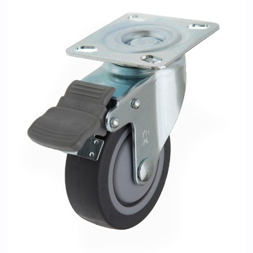 【YH】3英吋 3x1 儀器輪 高彈性TPR 平板剎車輪子 萬向輪