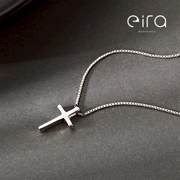 Eira Accessory 簡約十字架項鍊‧925純銀項鍊‧韓系 氣質 細鍊 項鍊 十字架 CXL0023A