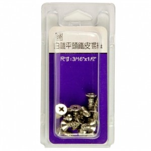 566 白鐵平頭螺絲3/16x1/2"