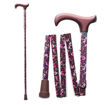 Merry Sticks 悅杖 繽紛生活折疊手杖-酒紅莊園 (單支)_輔具【杏一】