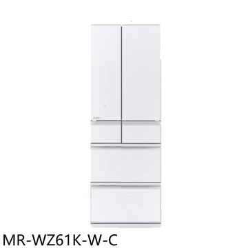 【MITSUBISHI 三菱】【MR-WZ61K-W-C】六門607公升星光白冰箱(含標準安裝)