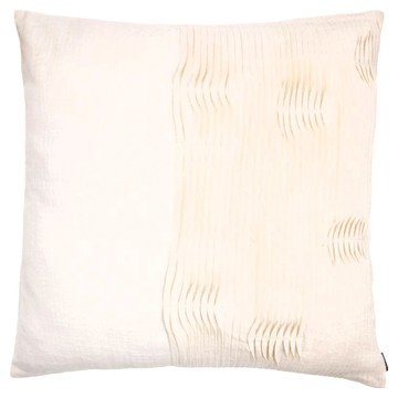 HOLA 和樂家居 查莉壓線百摺抱枕 1.2kg  56 x 56 x 60cm  奶油白