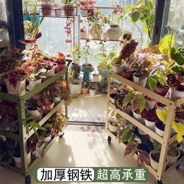 ins花架可移動新款收納小推車綠植零食置物架子金屬客廳家用129-LPS 公司貨