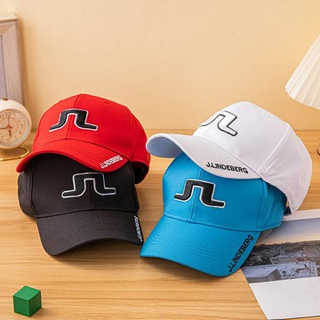 J。 Lindeberg Lindberg 高爾夫球帽速乾透氣金色男女