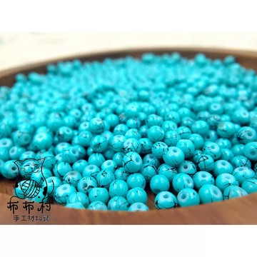3mm仿松石 隔珠 串珠 散珠 穿搭手鍊配件 文藝飾品配件 文玩小物 F27